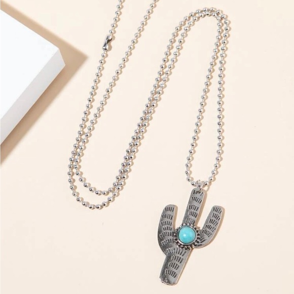 Cactus Necklace w/ Ball Chain - L 23.6 in - Picture 2 of 4